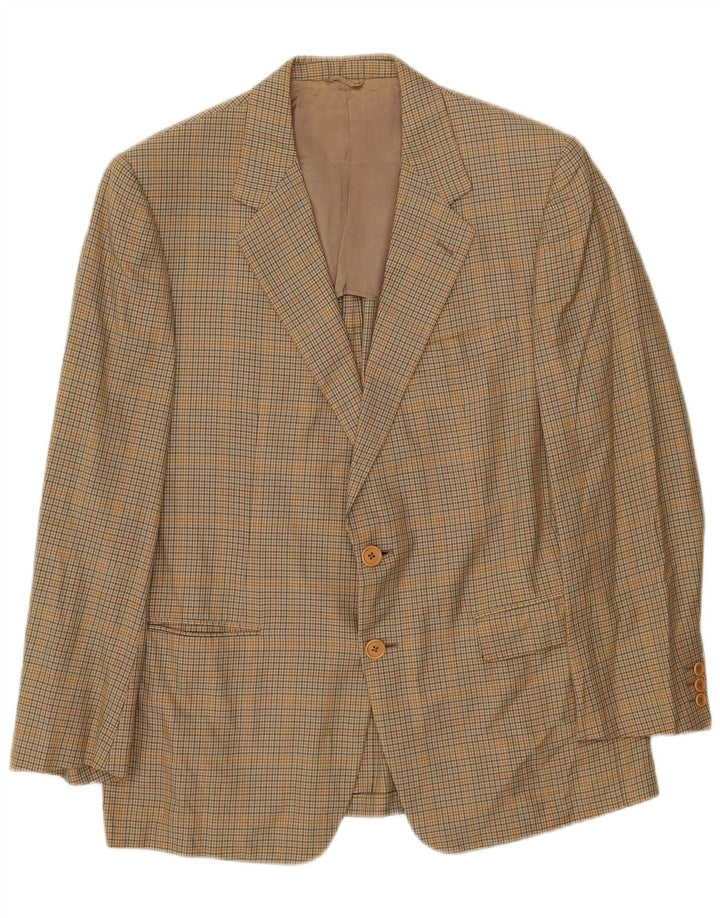 Burberrys Chaqueta tipo blazer de 2 botones para hombre IT 52 Algodón a cuadros beige grande
