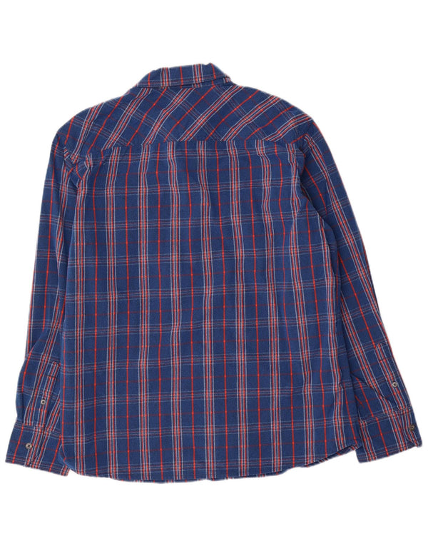 Berghaus Hombre Camisa De Franela Large A Cuadros Azul Poliamida