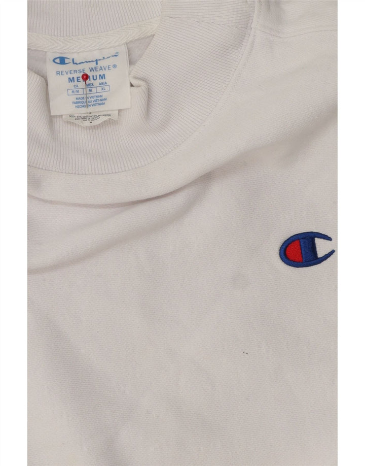 Champion Sudadera Corta para Mujer Jersey UK 14 Mediano Algodón Blanco