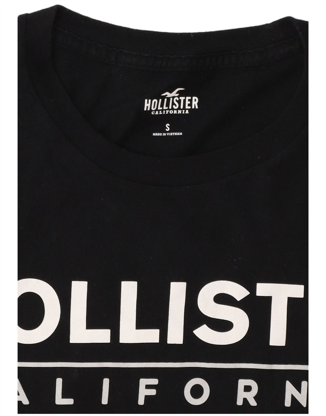 HOLLISTER Camiseta gráfica para hombre Top Small Black Colorblock