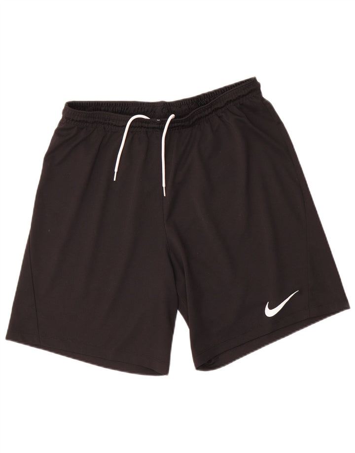 Nike Pantalones cortos deportivos Dri Fit Slim Fit para hombre, poliéster negro grande