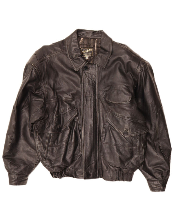 Lavorazione Artigiana Chaqueta holgada para hombre IT 48 Medium Black