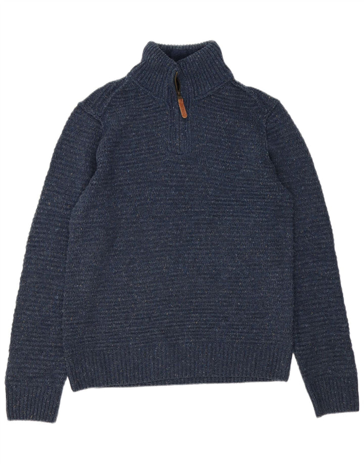 Jersey tipo jersey con cuello y cremallera para hombre de Fat Face Acrílico azul medio