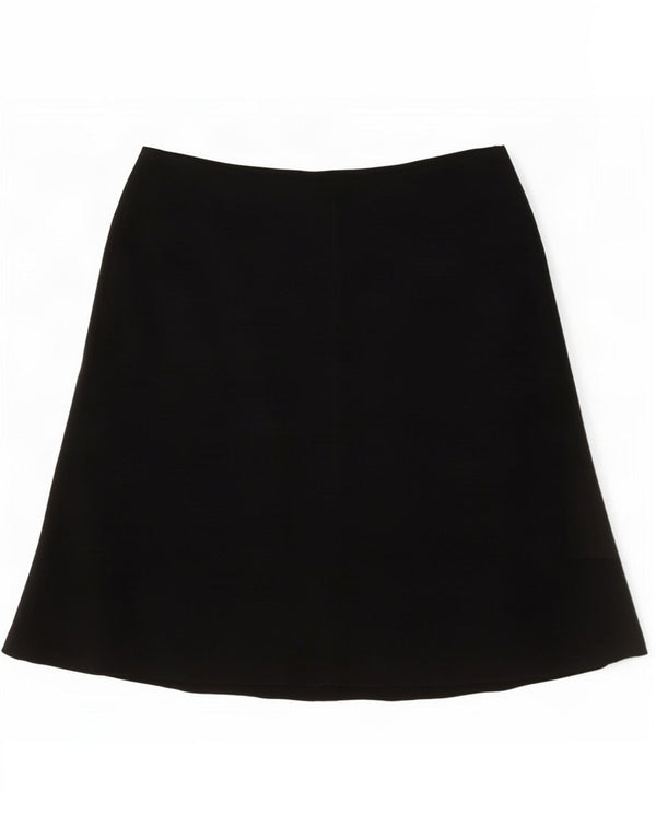 Marks & Spencer Falda acampanada para mujer UK 12 Medium W30 Poliéster negro