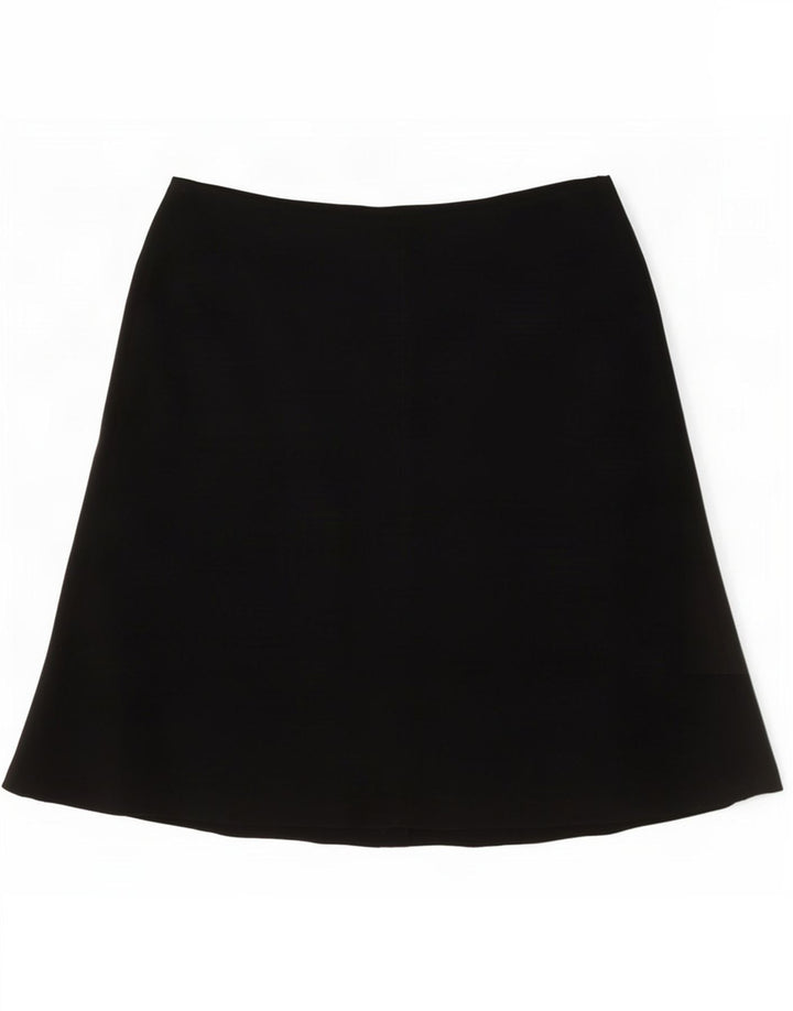 Marks & Spencer Falda acampanada para mujer UK 12 Medium W30 Poliéster negro