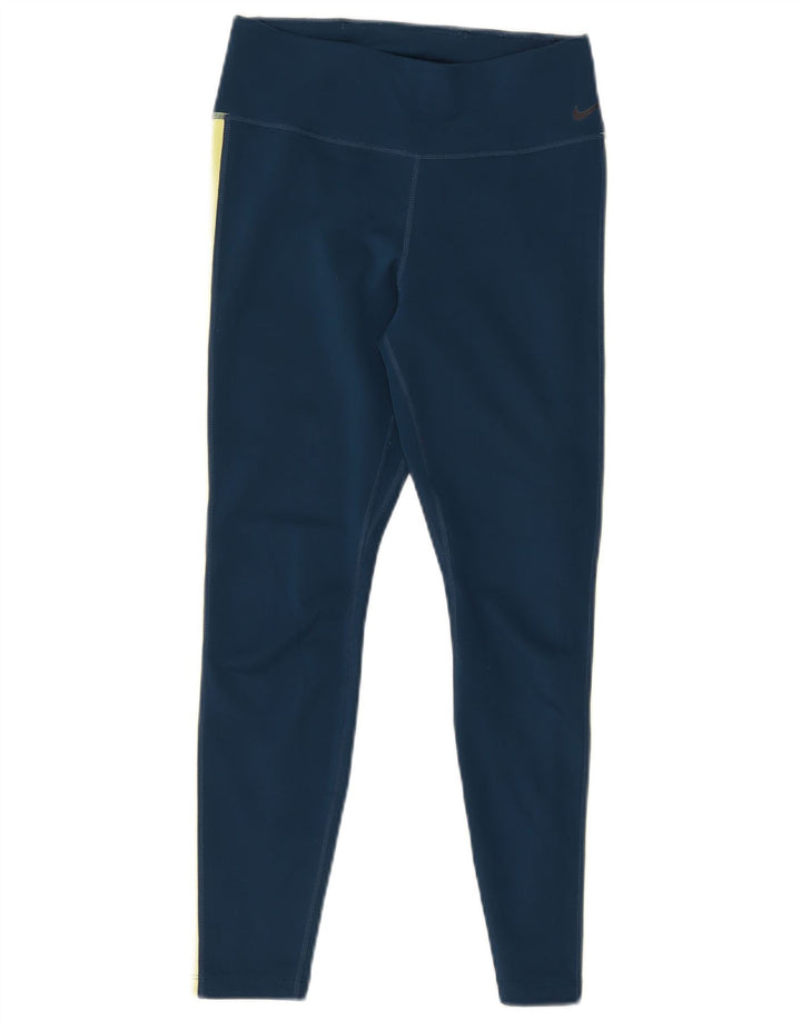 NIKE Leggings gráficos Dri Fit para mujer UK 8 Small Poliéster azul