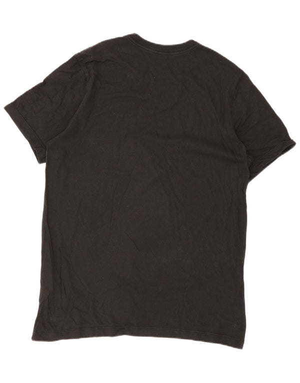 Nike Camiseta gráfica para hombre Top mediano de algodón negro