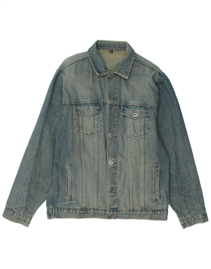 ANGELO LITRICO Chaqueta vaquera para hombre IT 56 3XL Algodón azul
