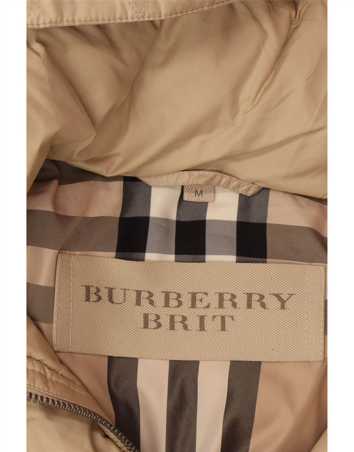 BURBERRY Abrigo acolchado con capucha BRIT para mujer Reino Unido 12 Medio Beige Clásico