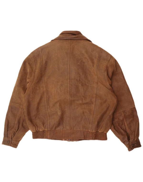 Wilsons Chaqueta de cuero para hombre UK 40 Large Cuero marrón