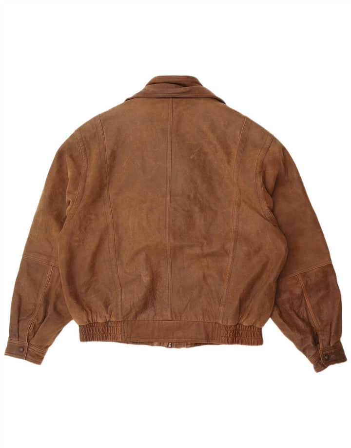 Wilsons Chaqueta de cuero para hombre UK 40 Large Cuero marrón