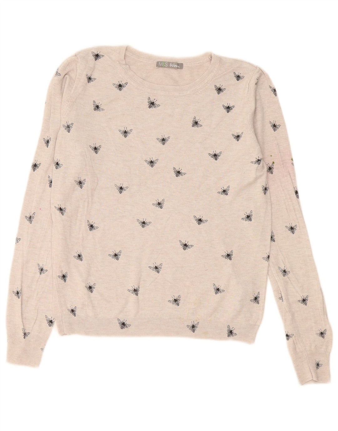 Marks & Spencer - Jersey para mujer con cuello barco, talla 40, color gris medio
