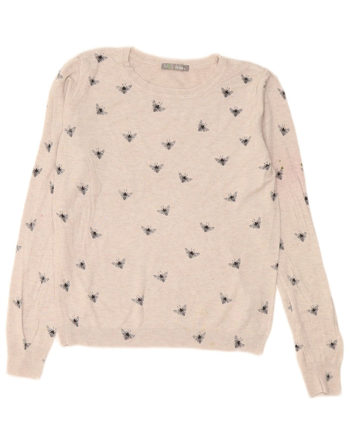 Marks & Spencer - Jersey para mujer con cuello barco, talla 40, color gris medio