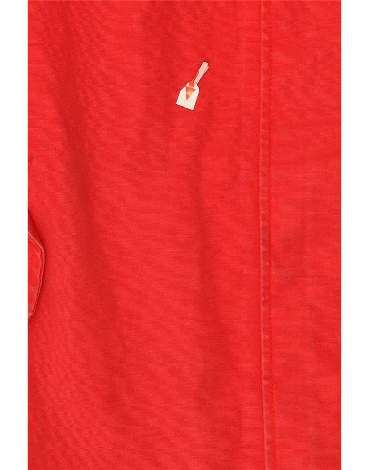Joules Chaqueta impermeable con capucha para mujer Reino Unido 44 Grande Algodón rojo