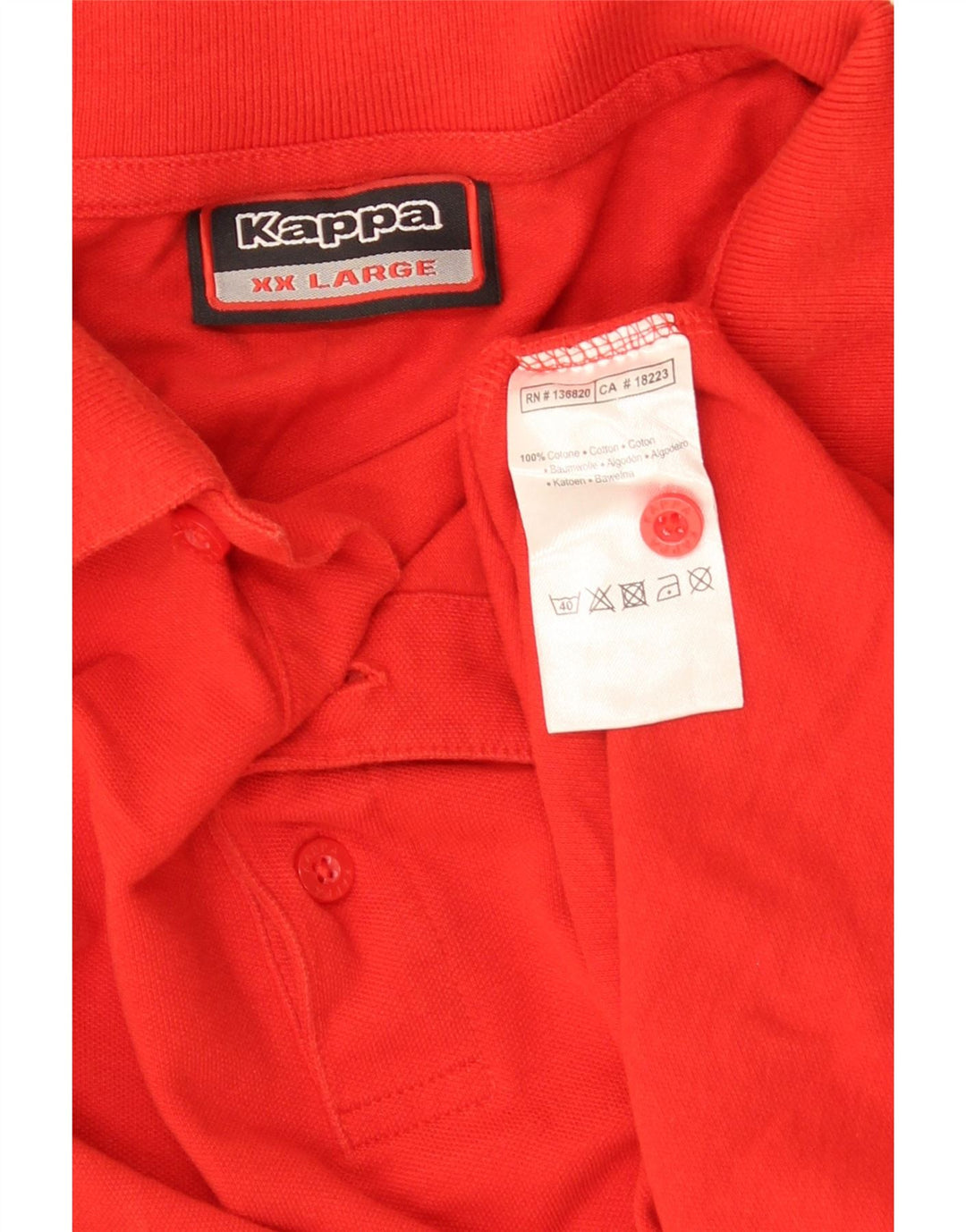 KAPPA Polo Hombre 2XL Algodón Rojo
