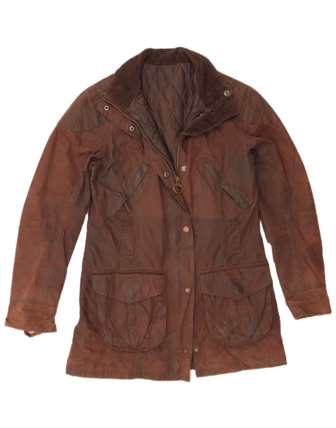 Barbour Chaqueta de algodón encerado para mujer Reino Unido 8 Pequeño Marrón