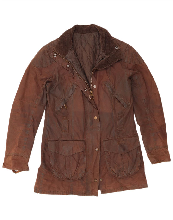 Barbour Chaqueta de algodón encerado para mujer Reino Unido 8 Pequeño Marrón