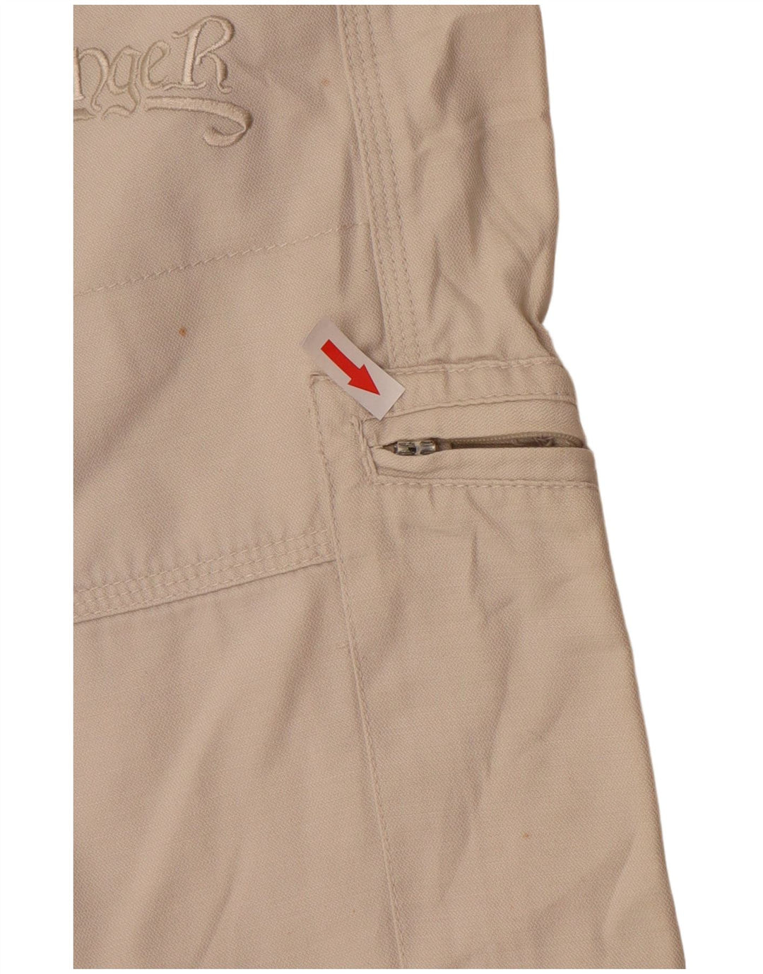 Pantalones cortos cargo vintage para hombre IT 44 XS W34 Algodón blanco