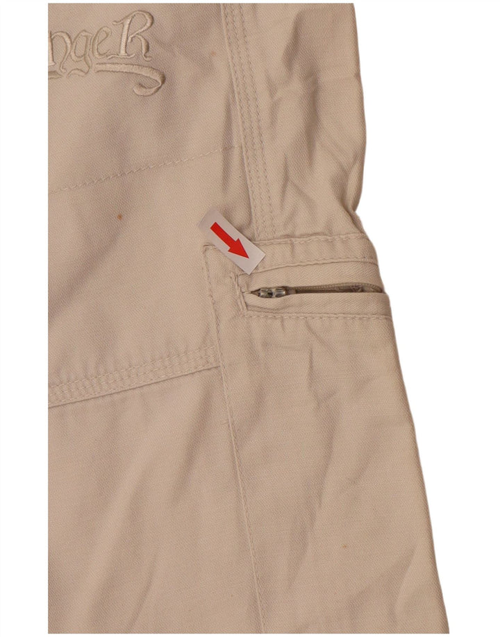 Pantalones cortos cargo vintage para hombre IT 44 XS W34 Algodón blanco