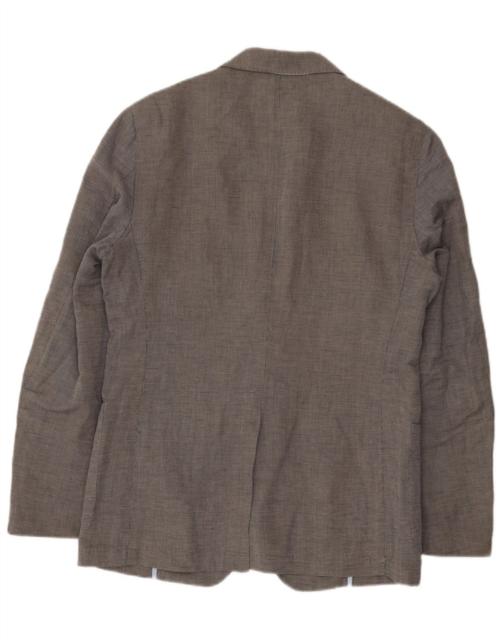 MASSIMO DUTTI Chaqueta tipo blazer de 2 botones para hombre UK 38 Algodón gris medio