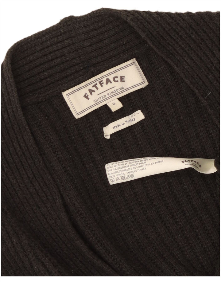 Cárdigan abierto para mujer Fat Face UK 8 Small Acrílico negro