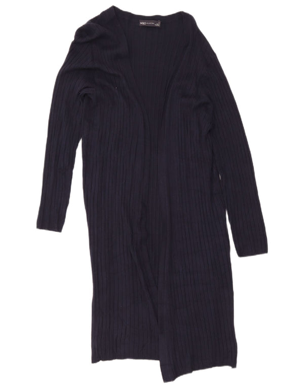 Marks & Spencer - Cárdigan largo para mujer, talla 40, tamaño mediano, azul marino