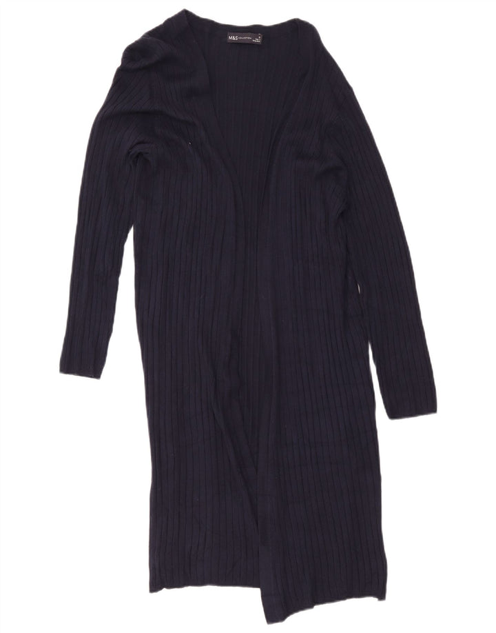 Marks & Spencer - Cárdigan largo para mujer, talla 40, tamaño mediano, azul marino
