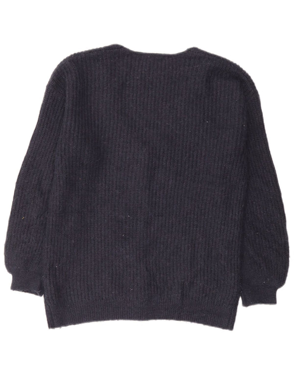 Marks & Spencer Suéter tipo cárdigan extragrande para mujer UK 10 Small Azul marino