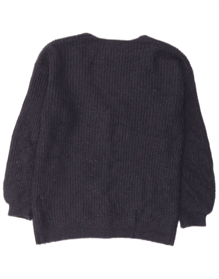 Marks & Spencer Suéter tipo cárdigan extragrande para mujer UK 10 Small Azul marino
