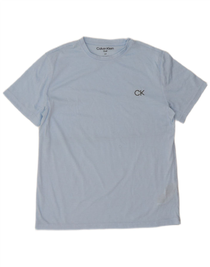 Calvin Klein - Camiseta para hombre, talla pequeña, poliéster azul