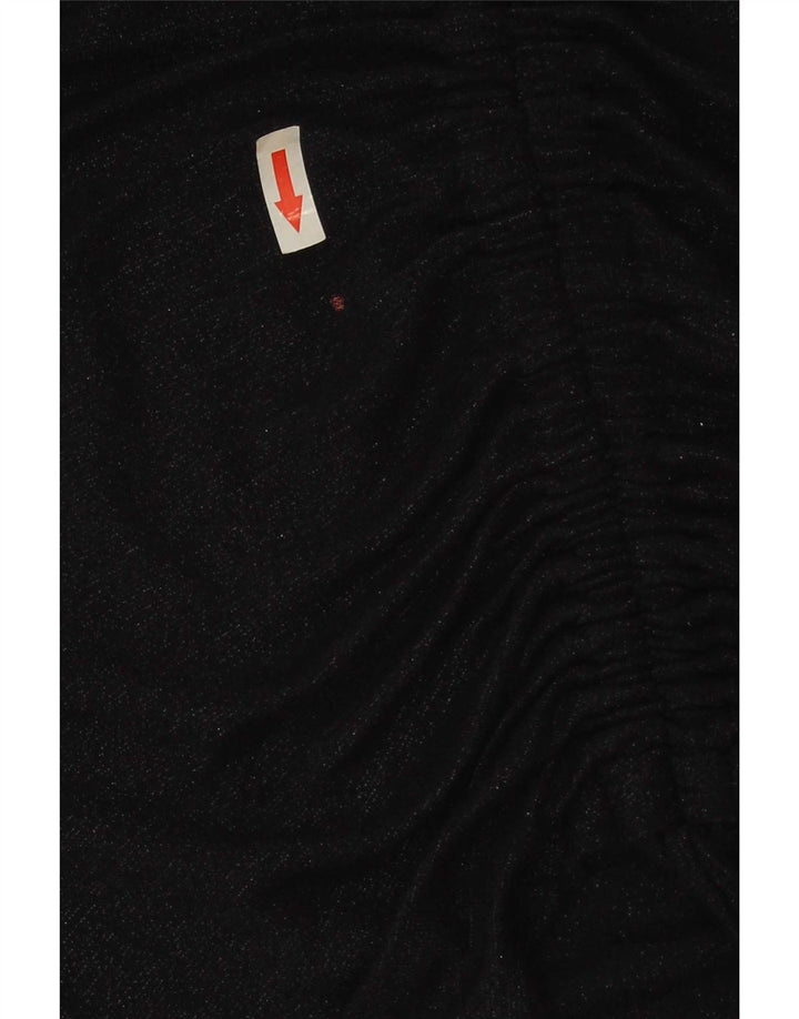 All Saints Top corto para mujer de manga larga UK 42 Medium Azul marino Viscosa