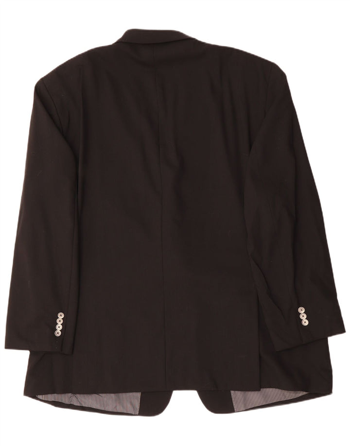 CALVIN KLEIN Chaqueta tipo blazer de 2 botones para hombre IT 54 2XL Lana negra