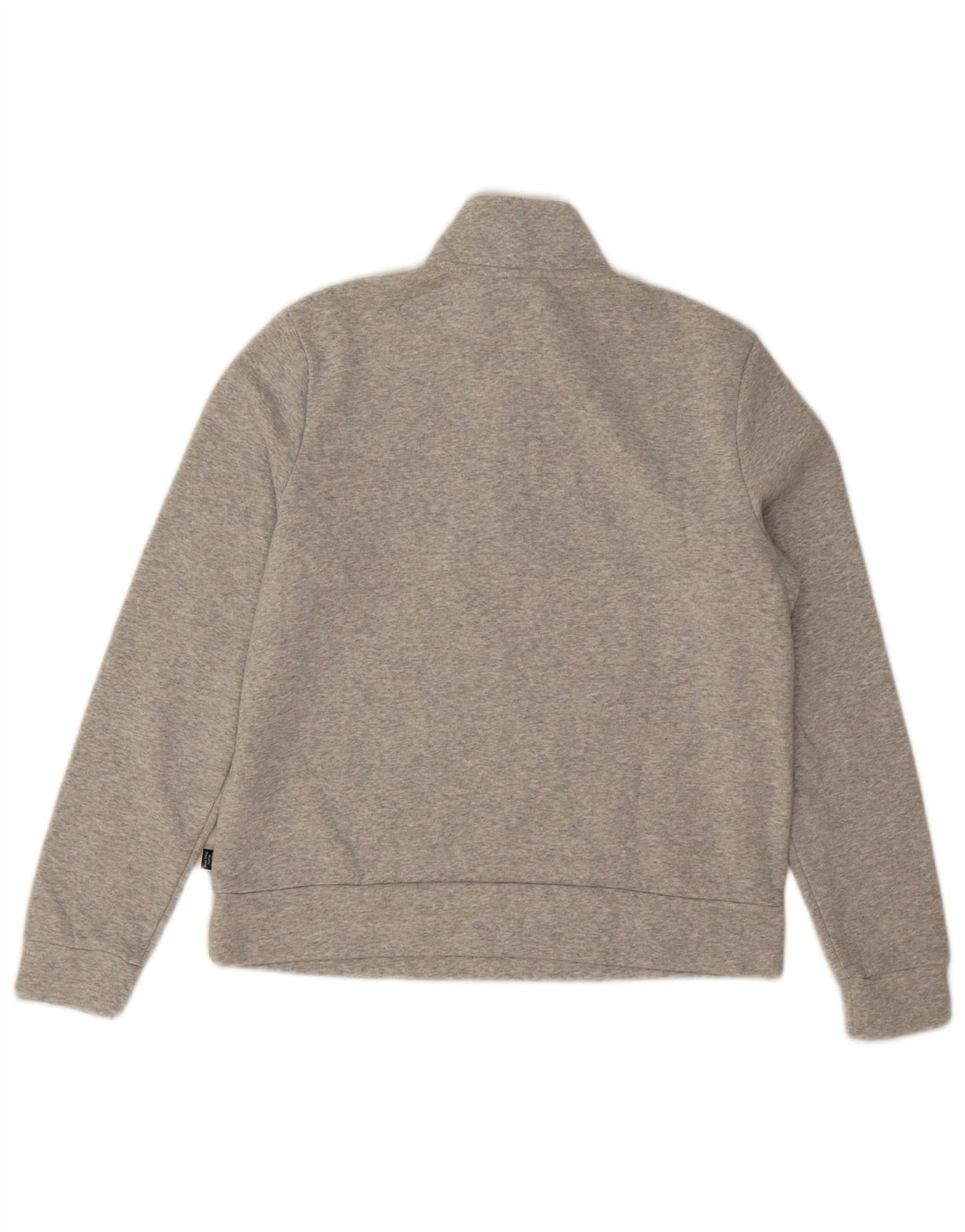 Puma Mujer Zip Neck Sudadera Jumper UK 14 Algodón Gris Medio