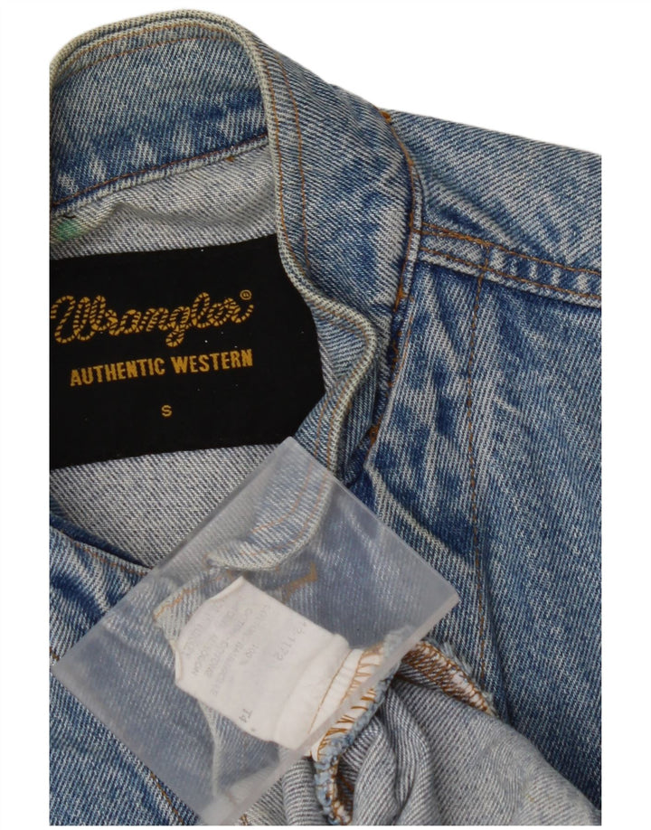 WRANGLER Chaleco vaquero holgado para hombre UK 36 Small Azul Algodón