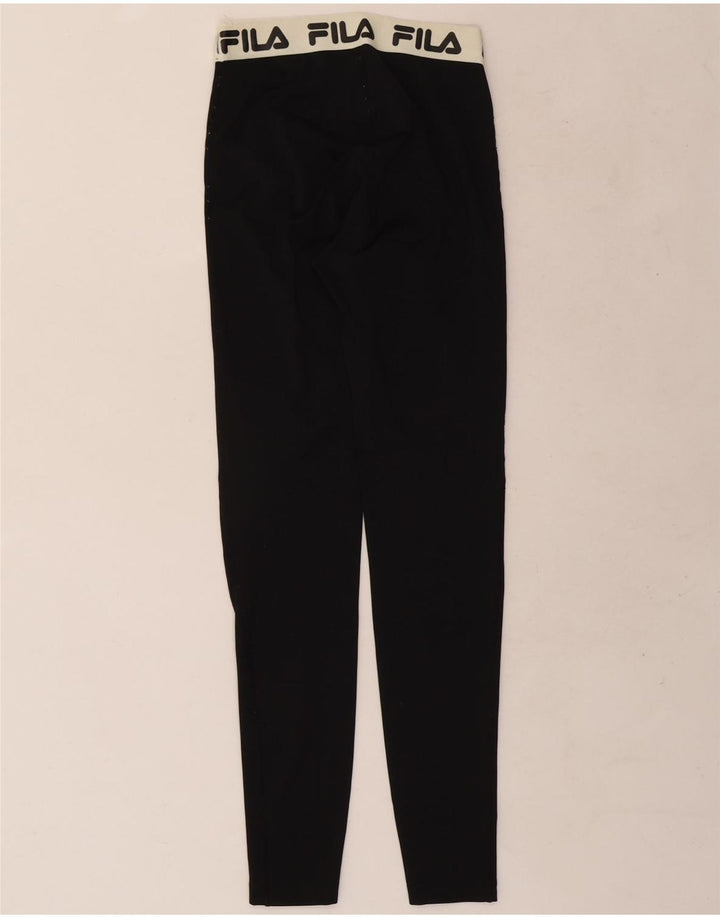 Fila Leggings gráficos para mujer UK 4 XS Poliéster con bloques de color negro