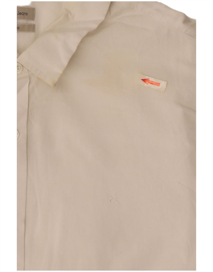 Camisa Calvin Klein Jeans Hombre XL Blanco Algodón