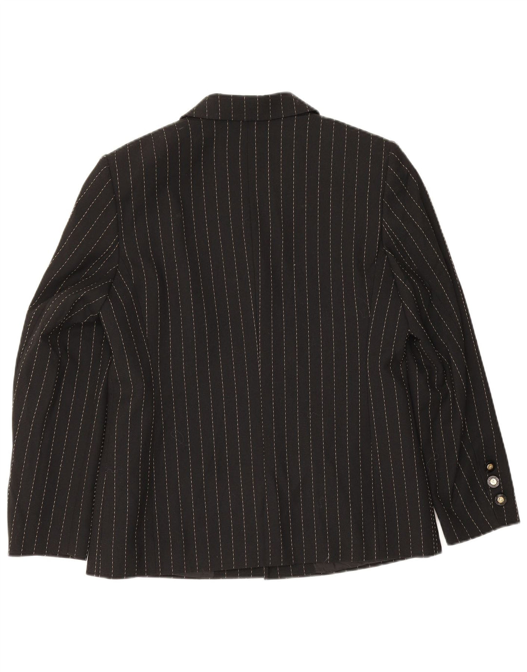 Delmod Chaqueta tipo blazer de 4 botones para mujer UK 12 Mediana Poliéster a rayas negras