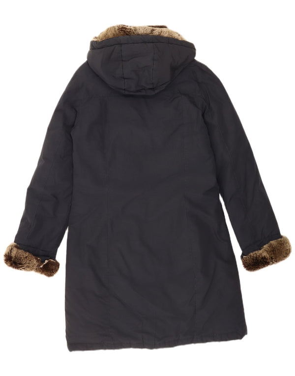 Woolrich Abrigo acolchado con capucha para hombre UK 38 Medium Azul marino Algodón