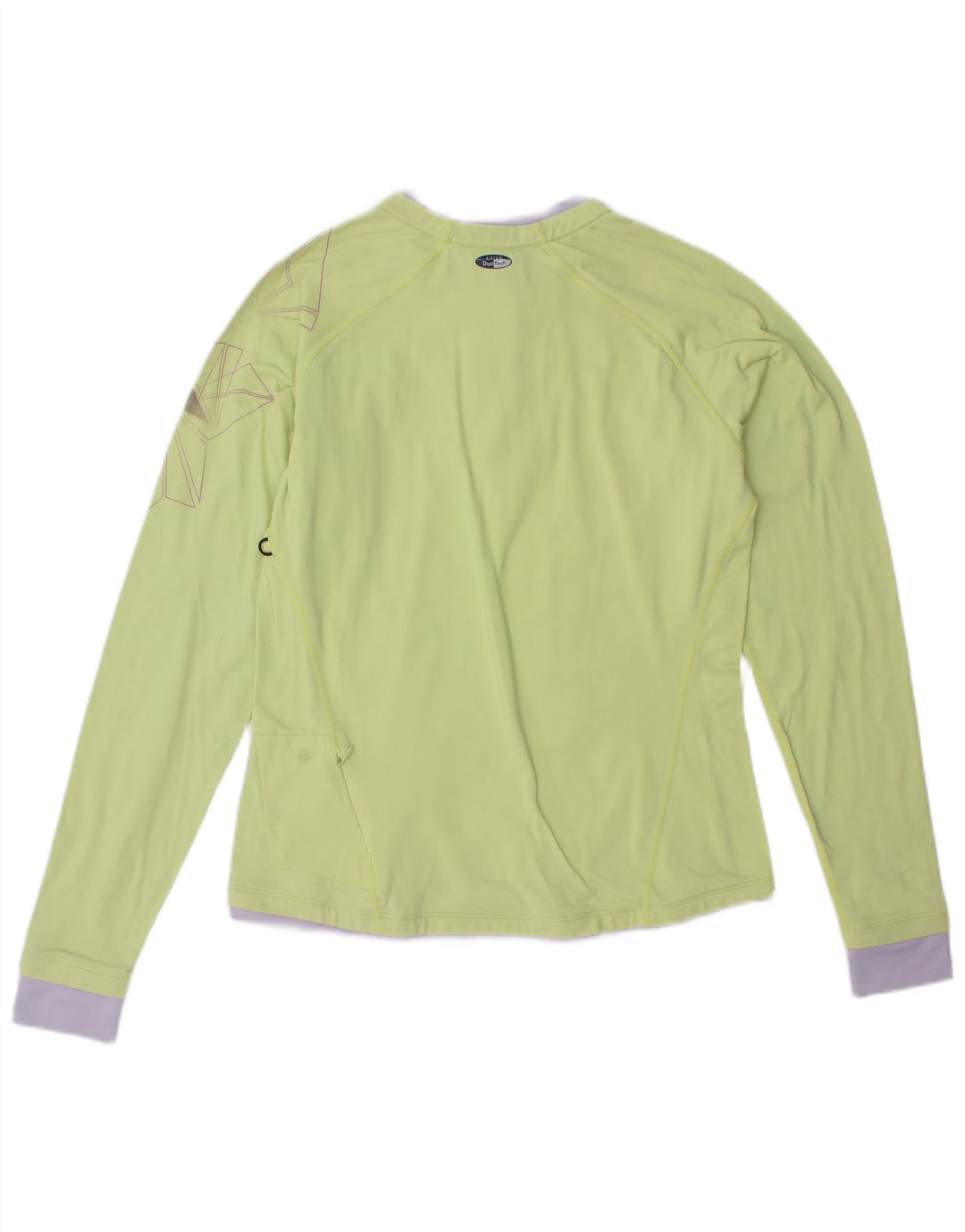 ASICS Top de chándal con estampado gráfico para mujer UK 10 Small Green Colourblock