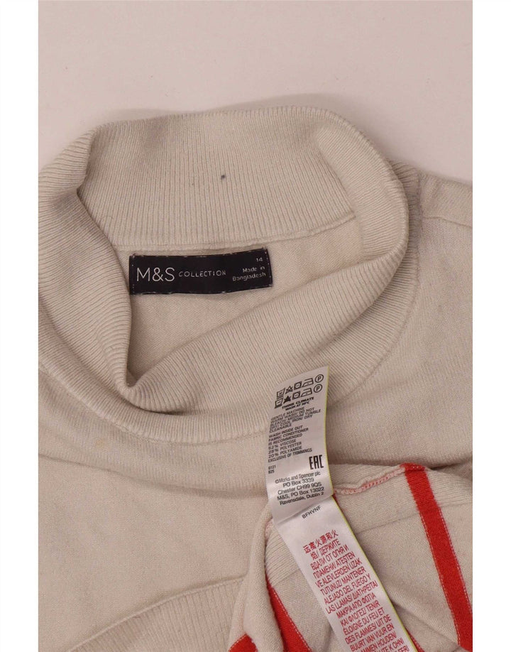 Marks & Spencer Top sin mangas para mujer UK 44 Viscosa a rayas beige medio