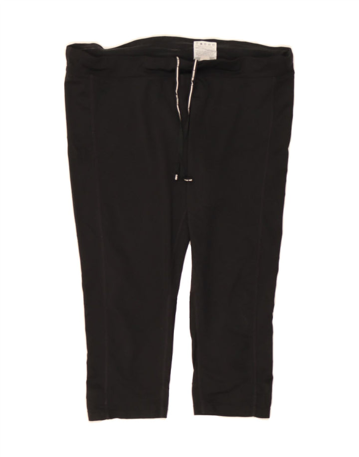 NIKE Womens Dri Fit Capri Tracksuit Trousers UK 16 Large Black Polyester Vintage Nike and Second-Hand Nike from Messina Hembry 