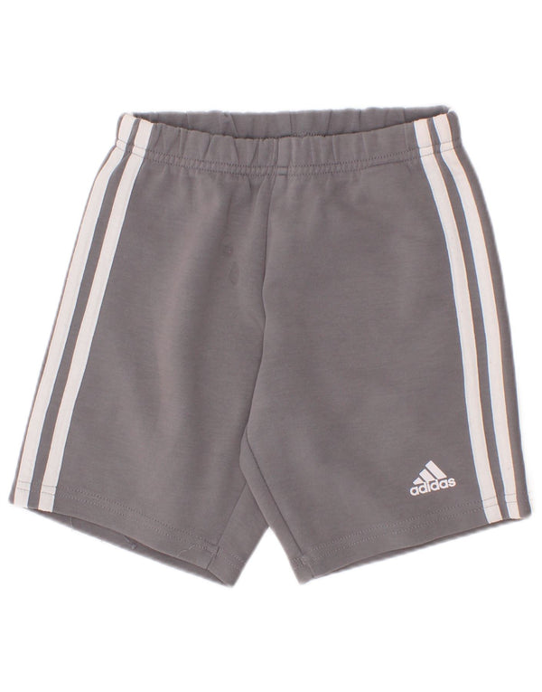 Adidas Pantalones cortos deportivos para niño 5-6 años Gris Algodón