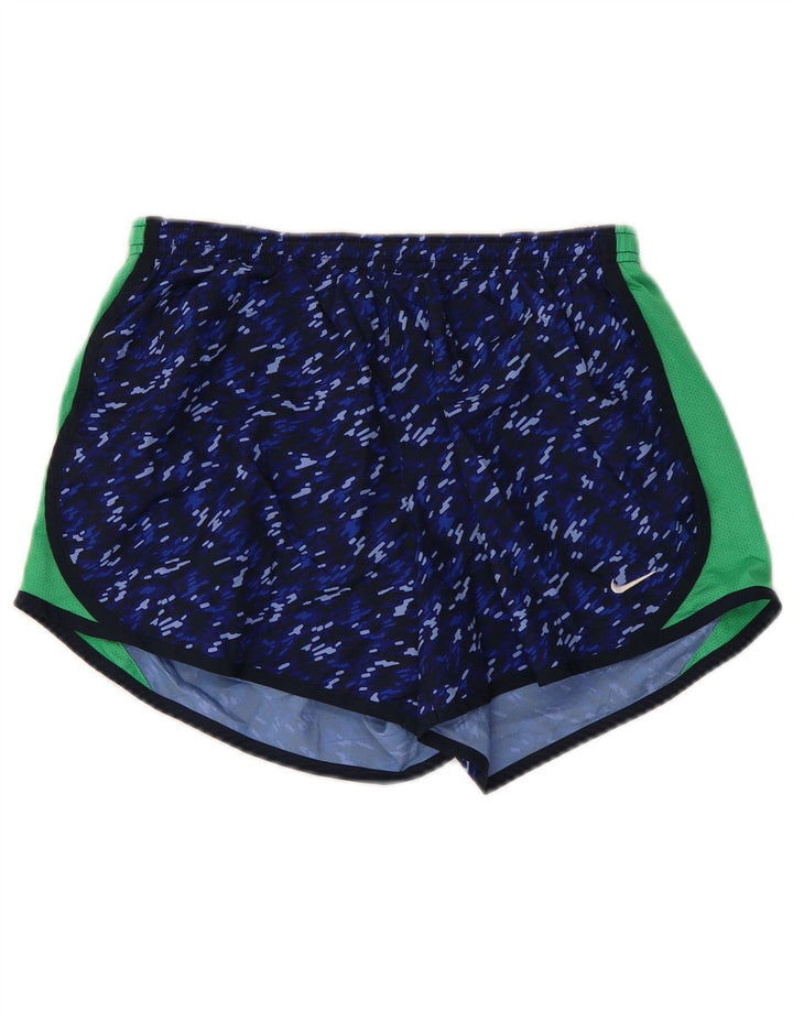 NIKE Pantalones cortos deportivos Dri Fit para mujer UK 40 XL Poliéster color azul marino