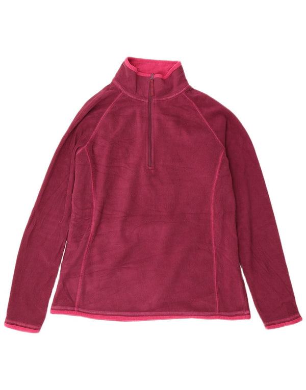 Mountain Warehouse Jersey de forro polar con cuello y cremallera para mujer, talla M, color morado