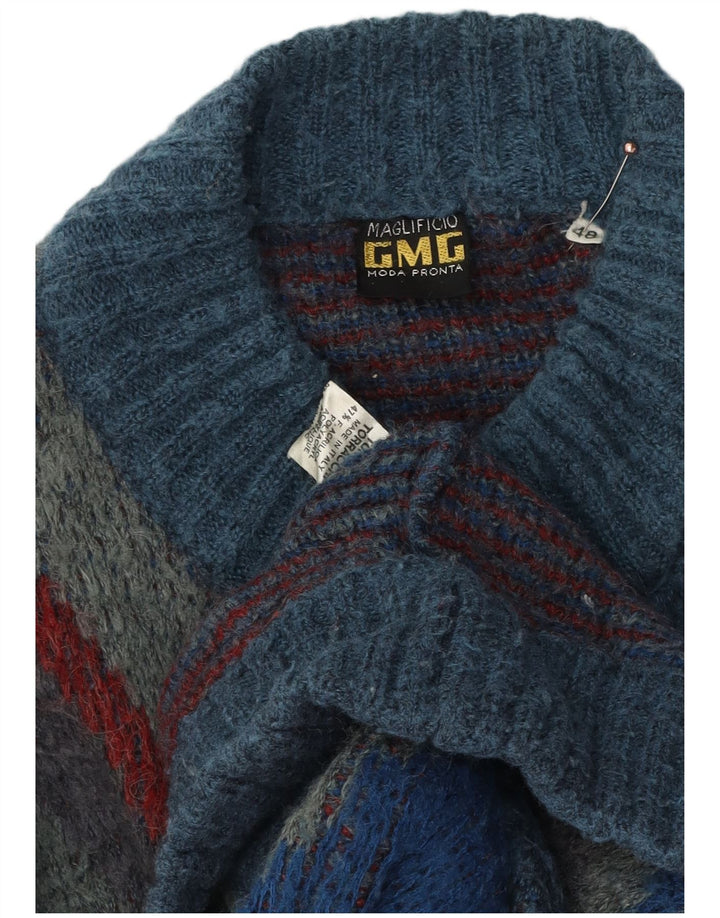 Maglificio Cárdigan para Hombre IT 48 Acrílico Geométrico Azul Medio