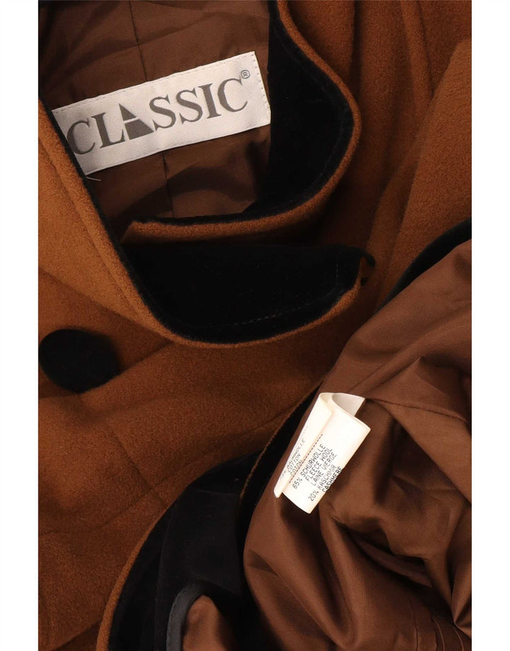 CLASSIC Abrigo cruzado para mujer UK 40 XL Algodón marrón