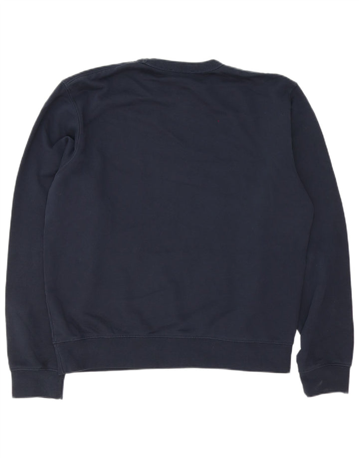 Zara Mujer Sudadera De Gran Tamaño Jersey UK 14 Medium Azul Marino Algodón