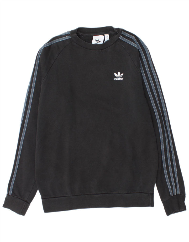 ADIDAS Mens Sweatshirt Jumper XS Black Cotton