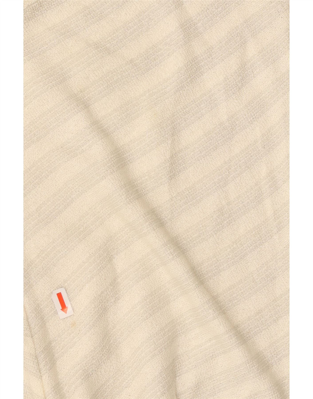 VINTAGE Mujer Cami Top Reino Unido 14 Chevron Blanco Medio