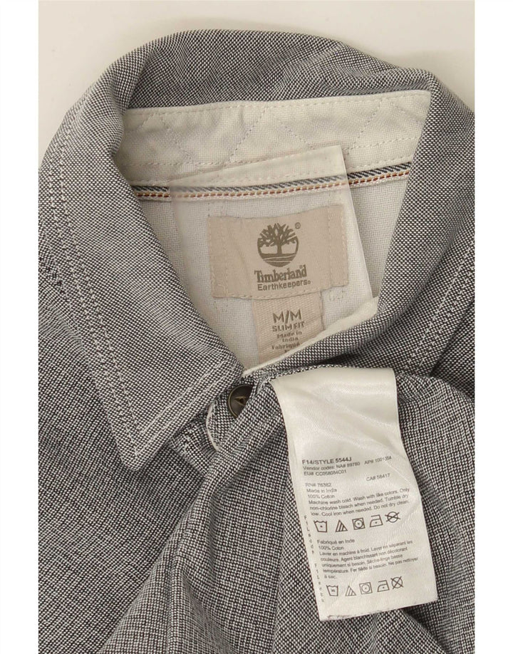 Camisa Timberland Hombre Slim Fit Algodón Gris Medio